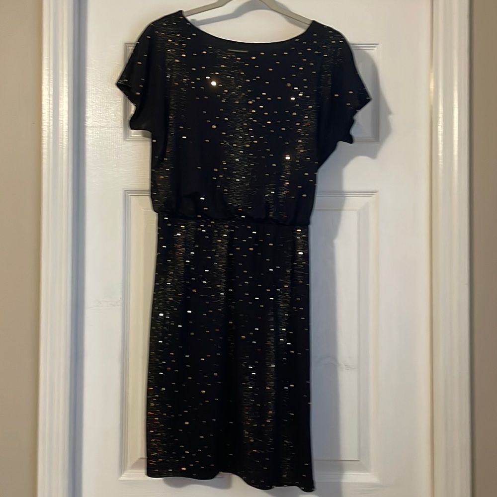 Intriguing Threads Black and Gold Dress